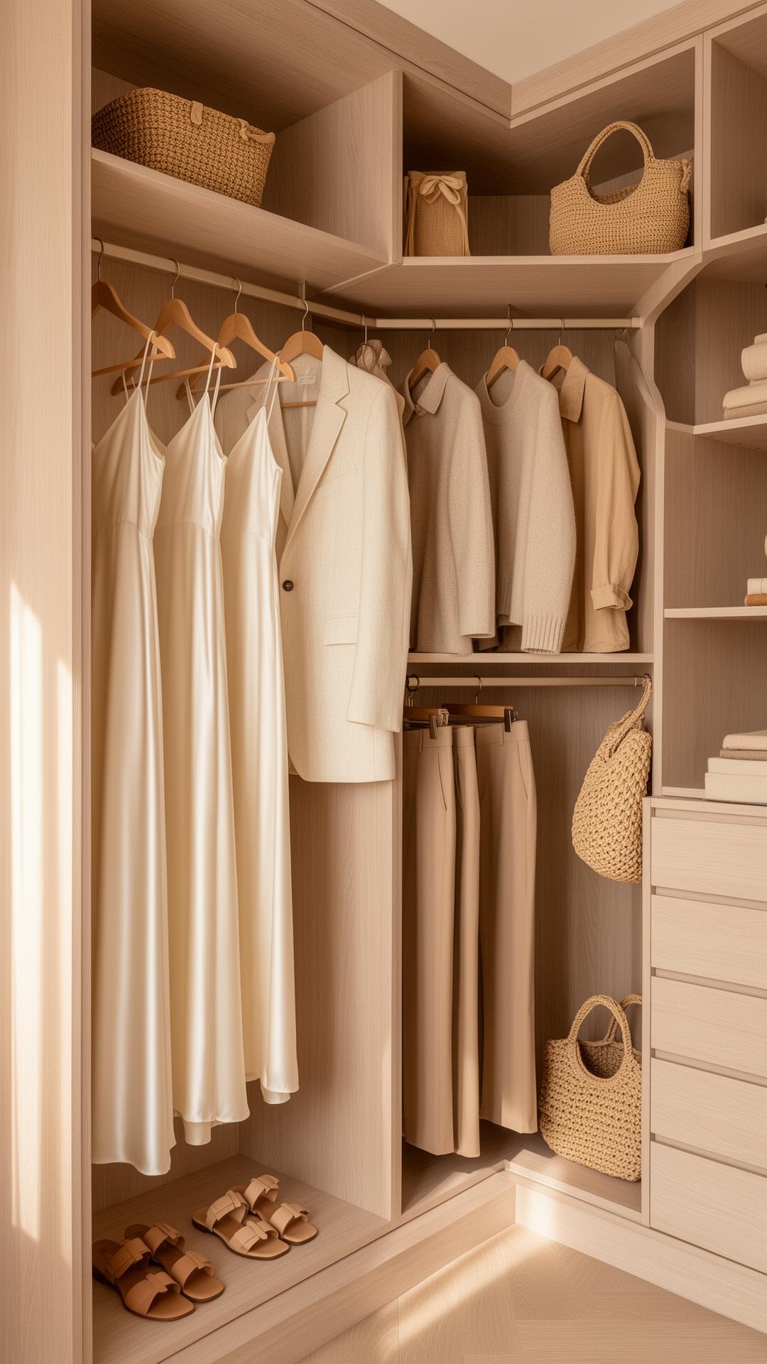A considered private wardrobe interior