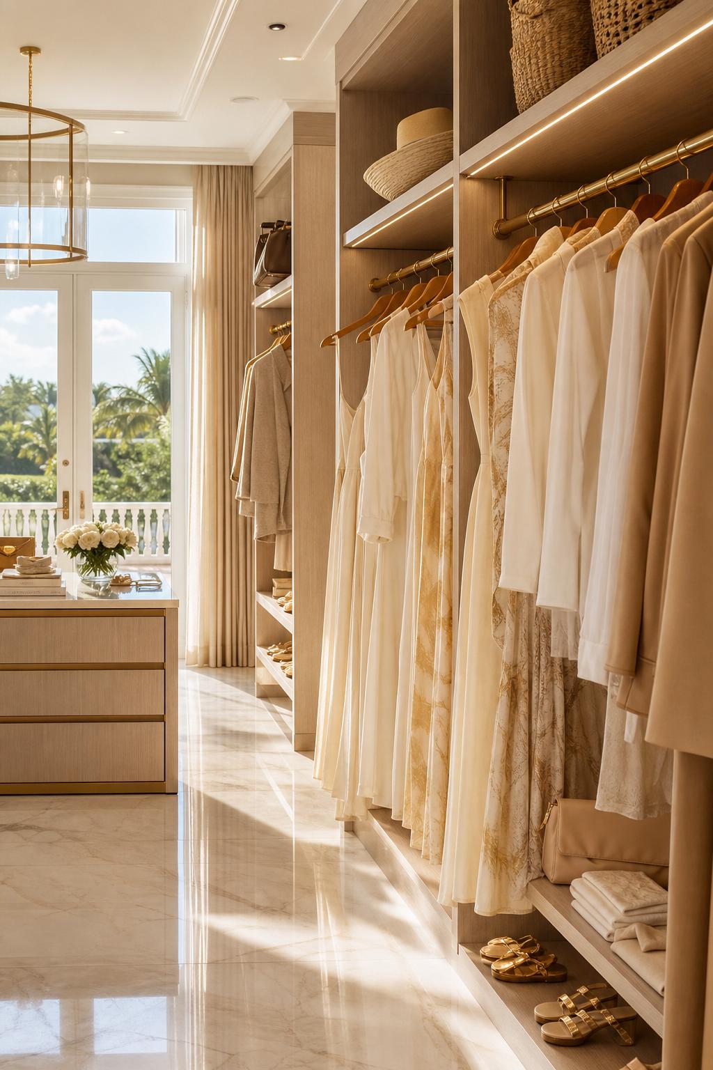 Curated summer wardrobe with silk, linen, and cashmere pieces